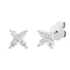 Ohrstecker Blume 750 Weißgold 8 Diamanten Navette-Schliff 0,47ct TW-VSI/SI 6x6mm