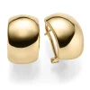 Ohrstecker Clip-Stecker Ohrringe 12mm breit abgerundet 585 Gold Gelbgold