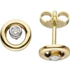 Ohrstecker Diamanten 0,6Ct 585 Gold Gelbgold Ø7,5mm Ohrringe rund