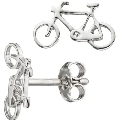 Ohrstecker für Kinder, Fahrrad Bike Rad, 925 Silber Ohrschmuck Kinderohrringe