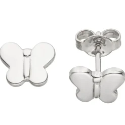 Ohrstecker für Kinder Ohrringe Schmetterling aus 925 Sterlingsilber, rhodiniert
