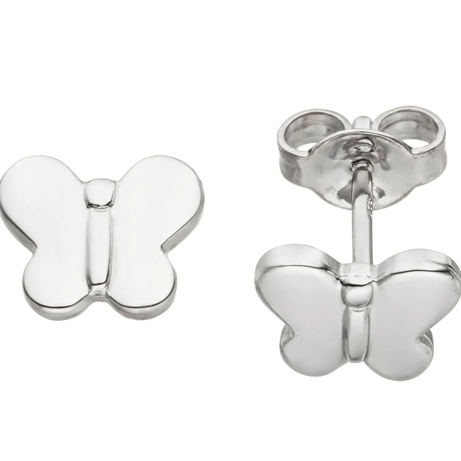 Ohrstecker für Kinder Ohrringe Schmetterling aus 925 Sterlingsilber, rhodiniert