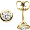 Ohrstecker 585 Gold Gelbgold mit 2 Brillanten 0,5 Ct 6mm Ohrringe