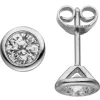 Ohrstecker 585 Gold Weißgold rund mit 2 Brillanten 1,0 Ct Ohrringe