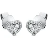 Ohrstecker Herz aus 750 Gold Weißgold 34 Diamanten 0,2ct TW-SI 5,6x6mm