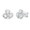 Ohrstecker Herz aus 750 Gold Weißgold 88 Diamanten 1,5ct 11x11,5mm