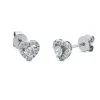 Ohrstecker Herzen aus 585 Weißgold 32 Diamanten 0,34ct TW-SI 5,9x6,2mm