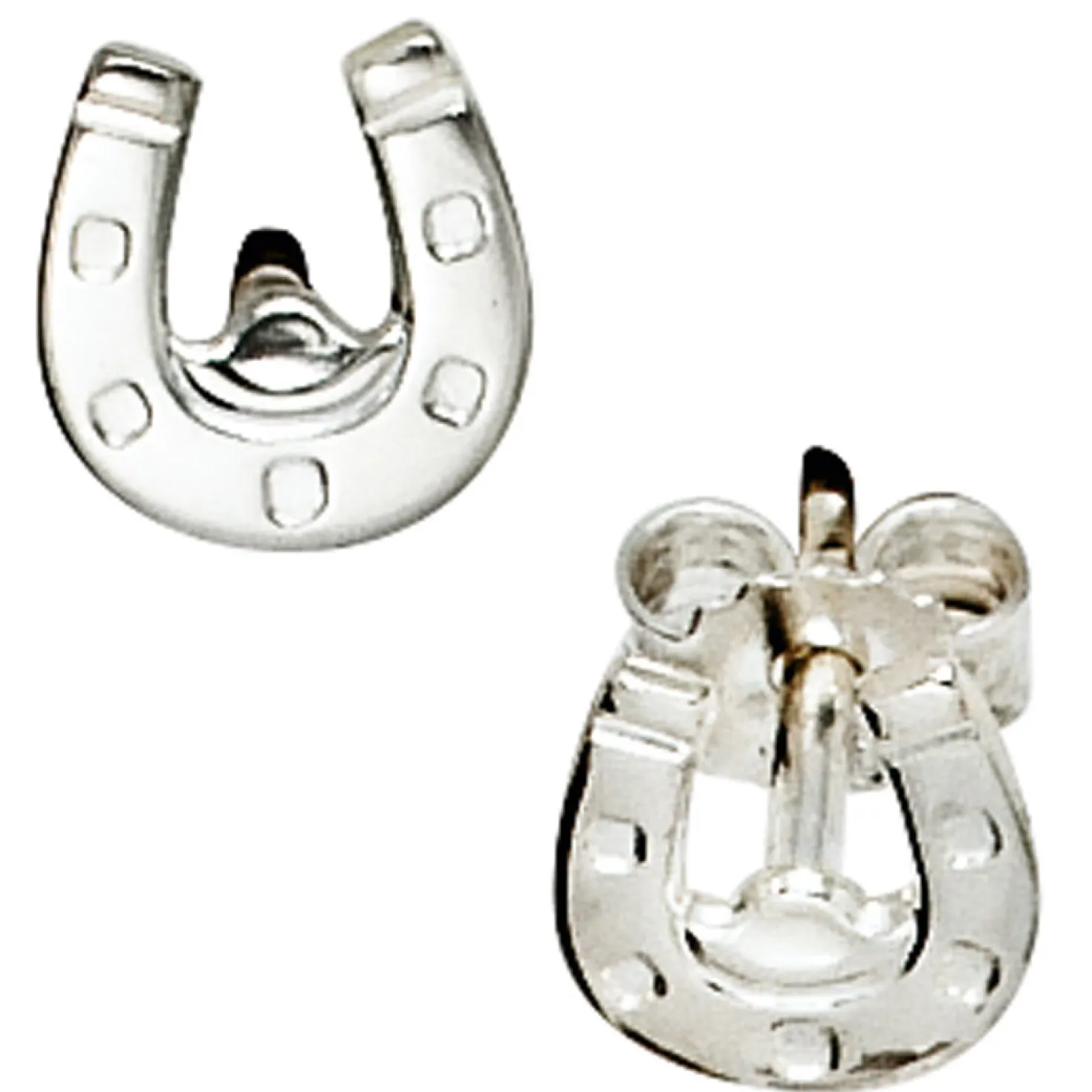 Ohrstecker Hufeisen für Kinder, Stecker Ohrschmuck, 925 Echt Silber