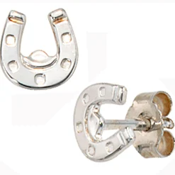 Ohrstecker Hufeisen für Kinder, Stecker Ohrschmuck, 925 Echt Silber