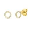 Ohrstecker Kreis aus 750 Gold Gelbgold 38 Diamanten 0,06ct TW-SI 5,5x5,5mm