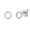 Ohrstecker Kreis aus 750 Weißgold 38 Diamanten 0,06ct TW-SI 5,5x5,5mm