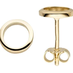 Ohrstecker Kreis Kreise Ø7,5mm 333 Gold Gelbgold Ohrringe Ohrschmuck glänzend
