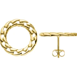 Ohrstecker Kreis Ø 19,9mm aus Edelstahl goldfarben beschichtet