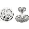 Ohrstecker Lebensblume Blumen des Lebens 925 Silber rund Ø 11,3mm Ohrringe