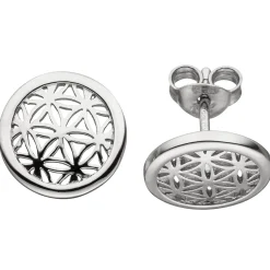 Ohrstecker Lebensblume Blumen des Lebens 925 Silber rund Ø 11,3mm Ohrringe