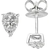Ohrstecker mit 24 Diamanten 0.4Ct W/SI Tropfen 585 Gold Weißgold Goldohrringe