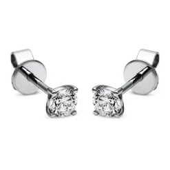 Ohrstecker Ohrringe aus 950 Platin 2 Diamanten Brillanten 0,40 Ct. 4er-Krappe