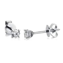 Ohrstecker Ohrringe aus 950 Platin 2 Diamanten Brillanten 0,30 Ct. 4er-Krappe