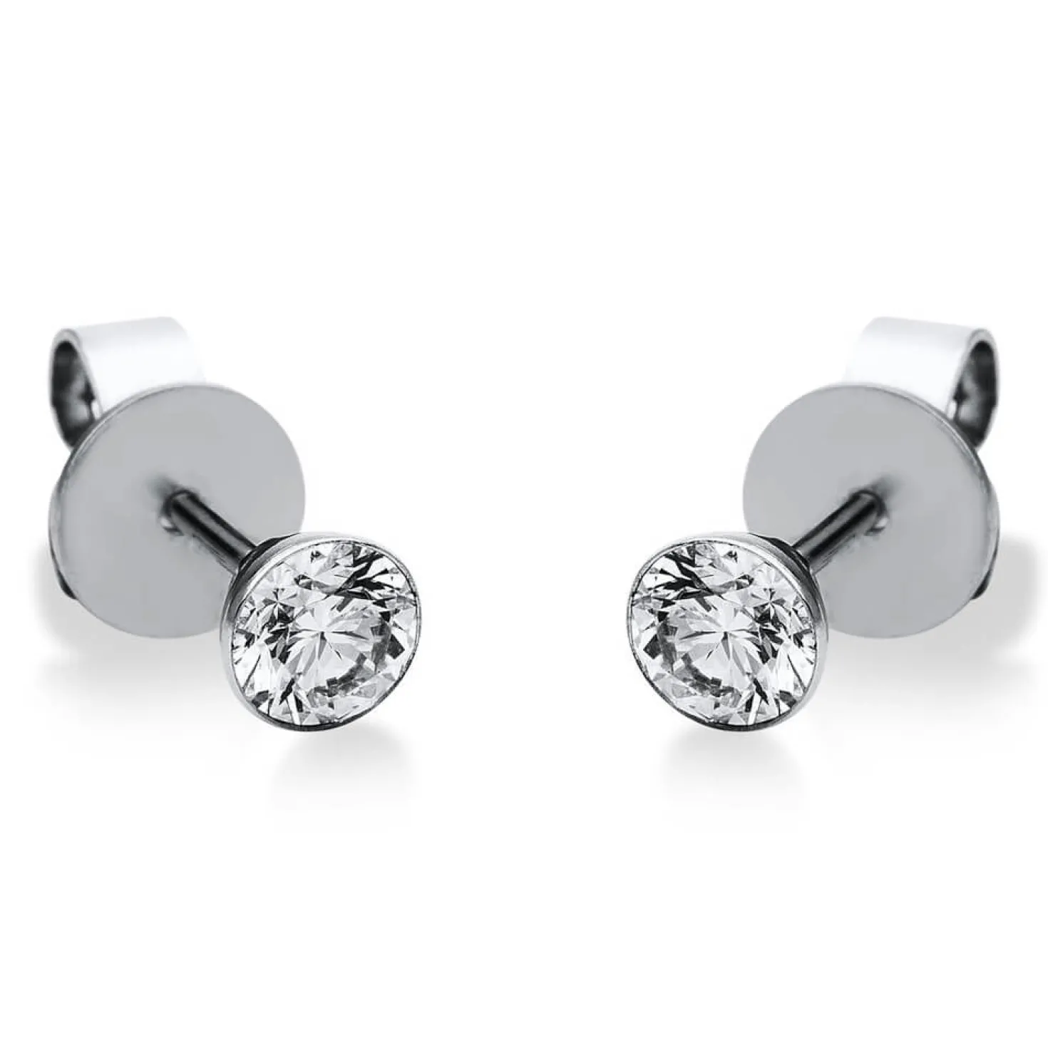 Ohrstecker Ohrringe aus 950 Platin mit 2 Diamanten Brillanten 0,50 Ct. Zarge