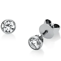 Ohrstecker Ohrringe aus 950 Platin mit 2 Diamanten Brillanten 0,60 Ct. Zarge
