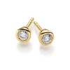 Ohrstecker Ohrringe mit Diamant Brillant 0,20ct Solitär 750 Gold Gelbgold