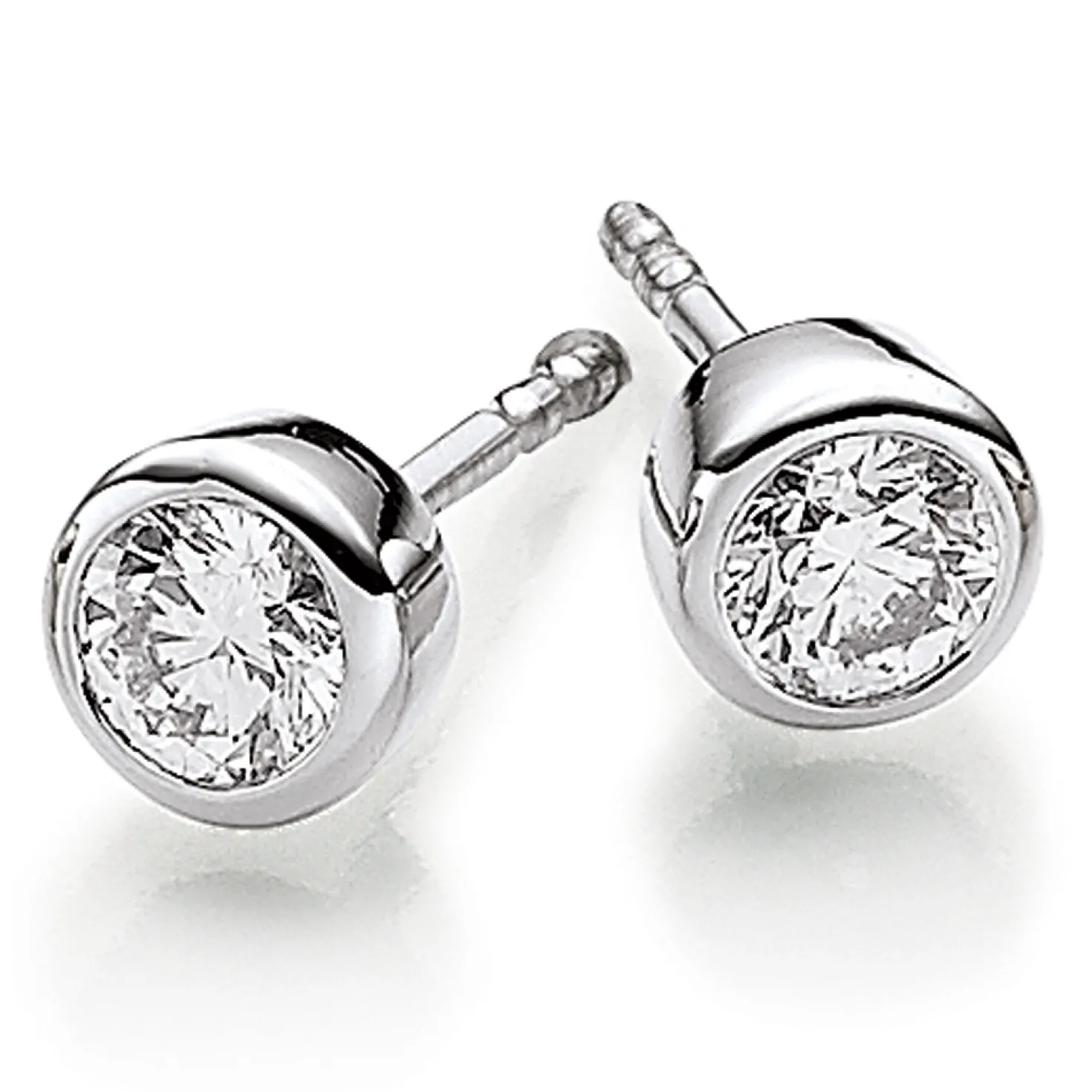 Ohrstecker Ohrringe mit Diamant Brillant 0,50ct Solitär 750 Gold Weißgold