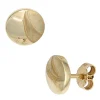 Ohrstecker Ohrringe 7,9mm rund 333 Gold Gelbgold teilmatt Ohrschmuck