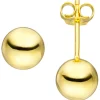 Ohrstecker Ohrringe Ohrschmuck Kugel Kügelchen 8mm 925 Silber Gelbgold vergoldet