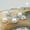 Ohrstecker Ohrringe Perlenohrstecker, 3 weiße Imitat-Perlen, 925 Silber, Damen