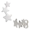 Ohrstecker Ohrringe 3 Sterne drei Sternchen 925 Silber matt Ohrschmuck