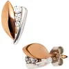Ohrstecker Ohrringe 6 Zirkonia 375 Gold Rotgold Weißgold Ohrschmuck