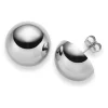 Ohrstecker Ohrschmuck Halbkugel 18mm 750 Gold Weißgold glatt glänzend