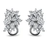 Ohrstecker Ohrstecker Blumen aus 750 Weißgold 22 Diamanten 2,51ct TW-VSI/SI
