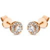 Ohrstecker rund aus 750 Gold Rotgold 26 Diamanten 0,28ct TW-SI Ø5,5mm