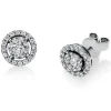 Ohrstecker rund aus 950 Platin 50 Diamanten 0,6ct TW-SI Ø8,3mm