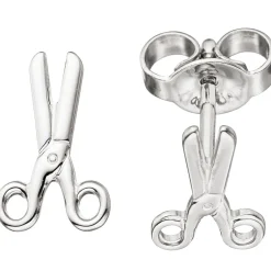 Ohrstecker Schere Ohrringe Silberohrringe Ohrschmuck aus 925 Silber rhodiniert