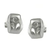 Ohrstecker Stecker aus 925 Silber, matt, mit Zirkonia weiß, Damen