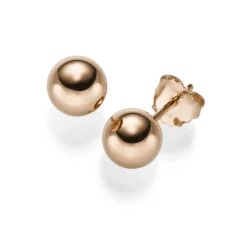 Ohrstecker Stecker Kugel 8mm aus 585 Gold Rotgold glänzend Ohrringe Ohrschmuck