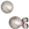 Ohrstecker Stecker Kugel 6,3mm 925 Silber Sterlingsilber Glitzereffekt