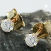 Ohrstecker Stecker mit Zirkonia, 3mm, 375 Gold Gelbgold, Damen