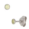 Ohrstecker Stecker 3,4mm rund 925 Silber Zirkonia grün Solitär Ohrringe