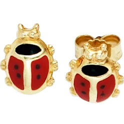 Ohrstecker Stecker Ohrringe Marienkäfer 333 Gold Gelbgold Ohrschmuck