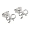 Ohrstecker Stecker Ohrringe Ohrschmuck, Schleife, 925 Silber mattiert, Kinder