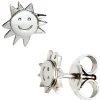 Ohrstecker Stecker Ohrringe Ohrschmuck Sonne 925 Silber teilmattiert