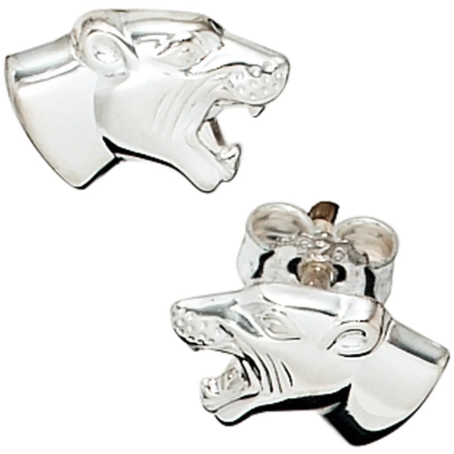 Ohrstecker Stecker Ohrschmuck Großkatze Raubkatze 925 Silber Herren