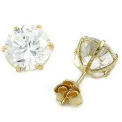 Ohrstecker Stecker Zirkonia rund 375 GoldGelbgold Ohrschmuck Damen