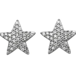 Ohrstecker Stern Sterne 925 Silber mit 68 weißen Zirkonia Ohrringe Ohrschmuck