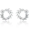 Ohrstecker Äste 750 Weißgold 40 Diamanten Navette-Schliff 4,51ct TW-VSI 26x27mm