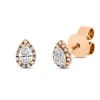 Ohrstecker Tropfen aus 750 Gold Rotgold 28 Diamanten 0,26ct 5,8x4,2mm