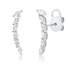 Ohrstecker 750 Weißgold 12 Diamanten Navette-Schliff 0,66ct TW-VSI/SI 19,1x4,7mm